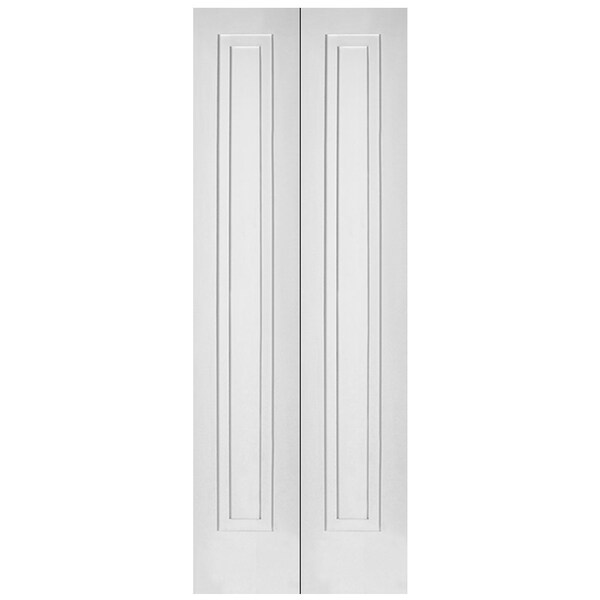 Codel Doors 36" x 80" Primed 1-Panel 2-Step Shaker Bifold Door and Hardware 3068pri8491BF - main